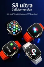 S8 Ultra Android Smart Watch 4G Internet RAM 1GB ROM 16GB Wifi Playstore Version Honeycomb Edition Smart Watch - Golden - Image 11