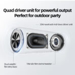 QCY SP7 RGB Portable Bluetooth Speaker 40W Quad Driver High Volume for Partying Multi Connection IPX7 BT 5.4 5200mAh Battery Up to 14 Hours Backup Wireless Bluetooth Speaker - Image 3