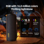 QCY SP7 RGB Portable Bluetooth Speaker 40W Quad Driver High Volume for Partying Multi Connection IPX7 BT 5.4 5200mAh Battery Up to 14 Hours Backup Wireless Bluetooth Speaker - Image 6