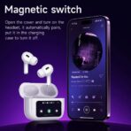 Hoco EW72 ANC TWS Earbuds BT 5.4 LCD Touch Screen HD Display Touch Control Up to 20 Hours Battery Life Wireless Earphones - Image 4