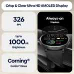 Zeblaze GTR 3 Pro Smart Watch 1.43 inch AMOLED Display Bluetooth Calling IP68 Waterproof Up to 14 Days Battery Life 100+ Sports Modes Health Monitoring Smartwatch - Image 4