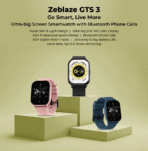 Zeblaze GTS 3 Smart Watch Bluetooth Calling 2.03 inch HD Display 100+ Sports Modes Muli Health Monitoring Up to 15 Days Battery Life Smartwatch for Men and Women - Image 10