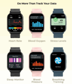 Zeblaze GTS 3 Smart Watch Bluetooth Calling 2.03 inch HD Display 100+ Sports Modes Muli Health Monitoring Up to 15 Days Battery Life Smartwatch for Men and Women - Image 4