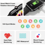 Awei H21 Smart Watch Bluetooth Calling 2.01 inch Display IP65 Sports Mode Up to 5 Days Battery Life Magnetic Charging Smart Watch for Men and Women - Image 4