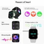 Awei H25 Smart Watch 1.83 inch Display Bluetooth Calling IP67 Waterproof Up to 10 Days Battery Life 100+ Sports Modes Smartwatch - Image 3