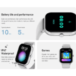 Awei H25 Smart Watch 1.83 inch Display Bluetooth Calling IP67 Waterproof Up to 10 Days Battery Life 100+ Sports Modes Smartwatch - Image 4