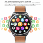 Awei H27 Smart Watch 1.43 inch AMOLED Always on Display IP68 Waterproof Crown Dial 100+ SPorts Modes Up to 14 Days Backup Smartwatch - Image 4