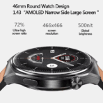 Awei H27 Smart Watch 1.43 inch AMOLED Always on Display IP68 Waterproof Crown Dial 100+ SPorts Modes Up to 14 Days Backup Smartwatch - Image 2