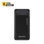 Awei P6K 20000mAh Powerbank 18W 2.1A Fast Charging 2 Input 2 Output LED Indicator Lightweight