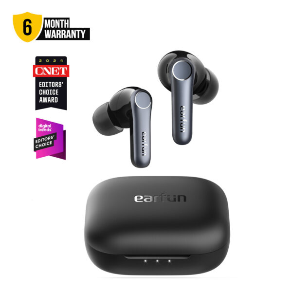 EarFun Air Pro 4 Earbuds LDAC High Res Audio Codec 6 Mic 50dB ANC 50ms Ultra Low Latency In Ear Detection Up to 52 Hours Playime Wireless Charging Wireless Earphones - Black