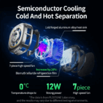 PLEXTONE EX2 Ultra Phone Cooler RGB Magnetic Radiator Type-C Charging Lightweight Super Fast Cooling - Image 3