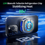 PLEXTONE EX2 Ultra Phone Cooler RGB Magnetic Radiator Type-C Charging Lightweight Super Fast Cooling - Image 2