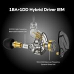 KZ ZSN PRO X Wired Earphone Dual Driver 1BA+1DD Hybrid Metal Buds with Gold Plated Pin HD Condenser Mic Ergonomic Design Earphones - Image 3