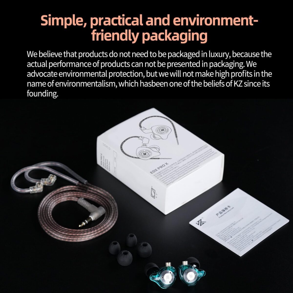 KZ EDX Pro X Wired Earphone Single Dynamic Driver Detachable Cable HD Mic 1.2m Cable Length 3.5mm Connector Wired Earphone - Image 6