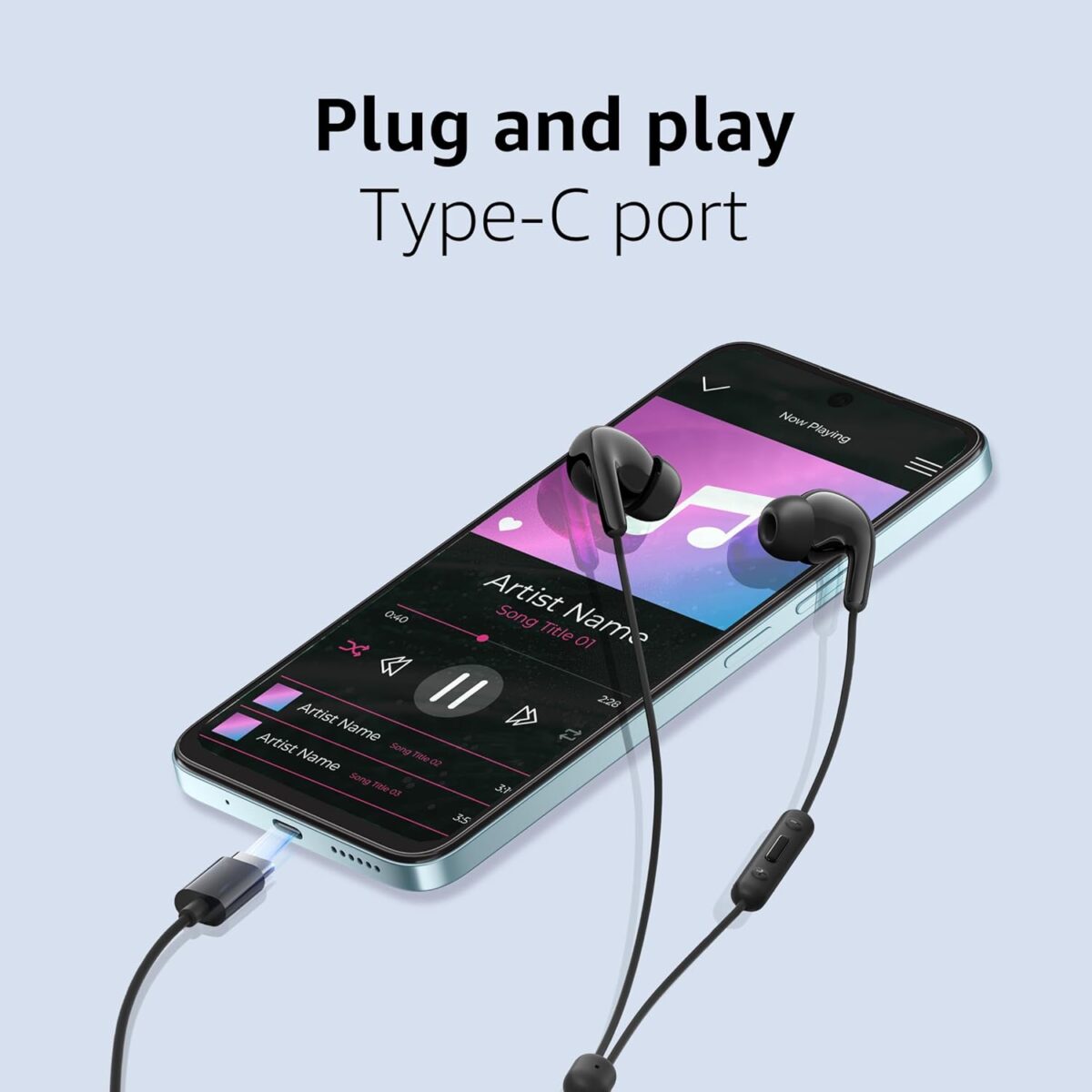 Xiaomi M2413E1 Type-C Wired Earphone 12.4mm Large Driver for Superior Sound Quality Three Button Wire Control IP54 Dust and Water Resistance 13.5g Lightweight 1.2m Cable Length Wired Earphone - Image 7
