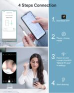 BEBIRD R1 Ear Wax Remover Tool Zinc Alloy Spoon with Food Grade Silicone Cover IP67 Waterproof 10MP Distortion Free Autoscope Camera Visual Ear Cleaner for Men and Women - Image 8
