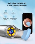 BEBIRD R1 Ear Wax Remover Tool Zinc Alloy Spoon with Food Grade Silicone Cover IP67 Waterproof 10MP Distortion Free Autoscope Camera Visual Ear Cleaner for Men and Women - Image 5