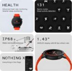 CMF Watch 3 Pro Smart Watch 1.43 inch AMOLED Display 60Hz Refresh Rate Metal Frame Bluetooth Calling 120+ Custom Watch Faces 131 Sports Modes IP68 Water Resistance Up to 13 Days Battery Life Smartwatch for Men and Women - Image 3