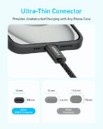 Anker Zolo A8060 USB C to USB C Cable 240W 1.5m 5ft Braided and Dirt-Free PD 3.1 Type C Fast Charging Slim Connector for iPhone 16 Series MacBook - Image 5