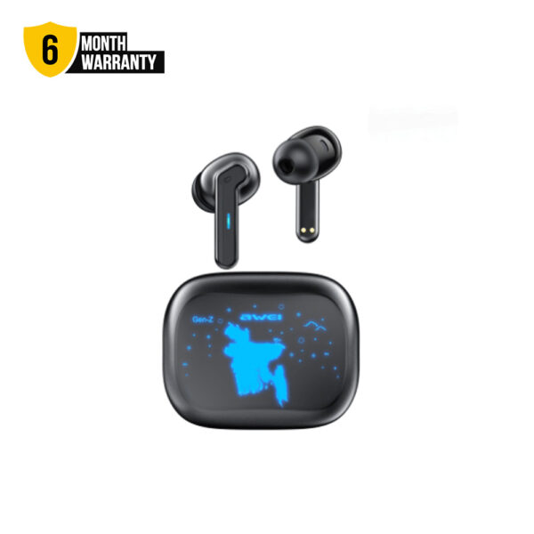 Awei T53 ANC TWS Gen Z Special Edition Wireless Earbuds 35dB Active Noise Cancellation BT 5.3 In Ear IPX6 Waterproof 300mAh Battery Up to 7 Hours Playtime Type-C Charging Wireless Bluetooth Earphones