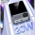 AWEI P39K 15W Wireless Magnetic 10000mAh Power Bank 22.5W 5A PD 20W Super Fast Charging with Digital Display - Image 3