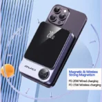 AWEI P39K 15W Wireless Magnetic 10000mAh Power Bank 22.5W 5A PD 20W Super Fast Charging with Digital Display - Image 2