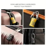 Coteci TR-005 Wire Lock TSA Custom 3 Digit Combination Lightweight Luggage Travel Bag Locker Lock - Image 6