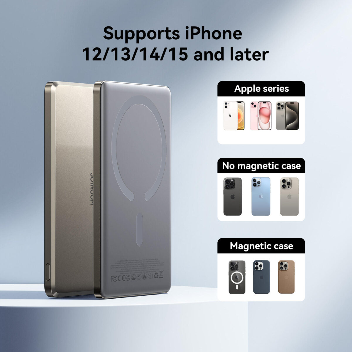 Joyroom JR-PBM08 Pro 10000mAh Wireless Power Bank PD 20W Fast Charging 15W Wireless Charging 2 Input 2 Output Ultra Thin Lightweight Powerbank - Image 8