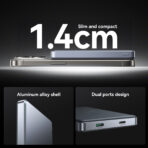 Joyroom JR-PBM08 Pro 10000mAh Wireless Power Bank PD 20W Fast Charging 15W Wireless Charging 2 Input 2 Output Ultra Thin Lightweight Powerbank - Image 5