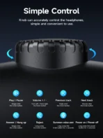 Hoco W35 Max Wireless Headphones BT 5.3 40mm Driver Type-C Charging Up to 90 Hours Playtime Lightweight Bluetooth Headphones - Image 7