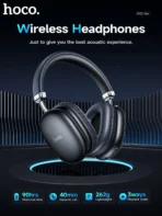Hoco W35 Max Wireless Headphones BT 5.3 40mm Driver Type-C Charging Up to 90 Hours Playtime Lightweight Bluetooth Headphones - Image 2