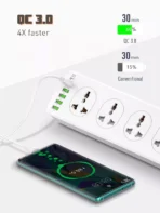 LDNIO SC10610 Power Strip 220V 10 Outlets 30W 6 USB Port QC 3.0 Universal Power Cord - Image 7