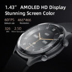 QCY Active GT Smart Watch 3 ATM Waterproof Bluetooth Calling 1.43 inch AMOLED Always on Display 120+ Sports Modes Health Monitoring Up to 7 Days Battery Life Smartwatch for Men and Women - Image 2