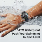 QCY Active GT Smart Watch 3 ATM Waterproof Bluetooth Calling 1.43 inch AMOLED Always on Display 120+ Sports Modes Health Monitoring Up to 7 Days Battery Life Smartwatch for Men and Women - Image 3