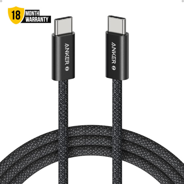 Anker Zolo A8060 USB C to USB C Cable 240W 1.5m 5ft Braided and Dirt-Free PD 3.1 Type C Fast Charging Slim Connector for iPhone 16 Series MacBook