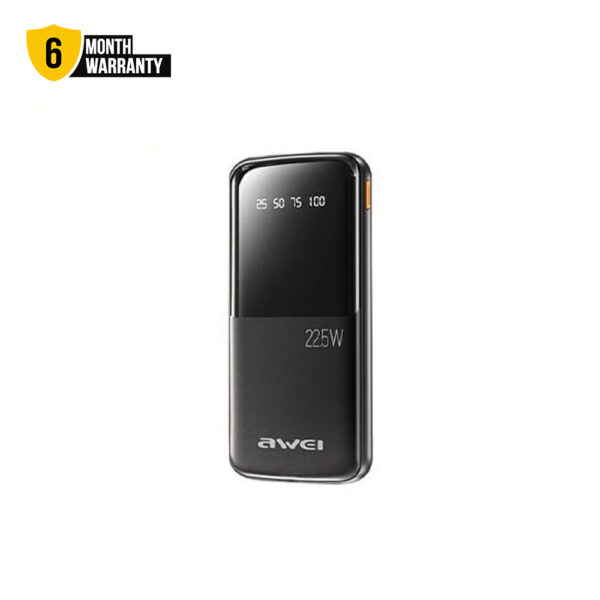 Awei P10K 10000mAh Power Bank 22.5W PD Fast Charge Supported 3 Output 1 Input LED Display Lightweight Powerbank