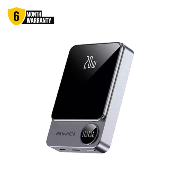 AWEI P39K 15W Wireless Magnetic 10000mAh Power Bank 22.5W 5A PD 20W Super Fast Charging with Digital Display