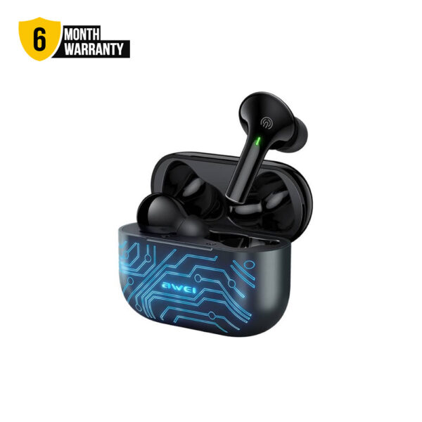 AWEI T29 Pro RGB Gaming TWS Bluetooth Earphones In-ear Touch Control IP67 Waterproof Type-C Quick Charge With Microphone Up to 7 Hours Playtime Wireless Earbuds