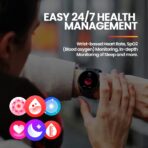 Zeblaze Btalk 3 Plus Smart Watch 1.39 inch HD Curved Display 300+ Watch Faces Bluetooth Calling Health Monitoring Sports Modes 22.7g Lightweight Magnetic Charging Up to 14 Days Backup Smartwatch - Image 5