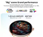 COLMI V89 Smart Watch 1.43 inch AMOLED Always On Display Bluetooth Calling 100+ Sports Mode Health Monitoring IP67 Waterproof Up to 7 Days Backup 7.9mm Ultra Thin Lightweight Smart Watch - Image 6