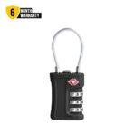 Coteci TR-005 Wire Lock TSA Custom 3 Digit Combination Lightweight Luggage Travel Bag Locker Lock