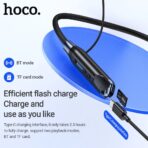 Hoco ES62 Wireless Neckband Earphone 10mm Driver BT 5.3 Magnetic Buds Support TF Card Up to 120 Hours Playtime Type C Charging Wireless Bluetooth Earphones - Image 2