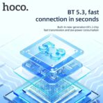 HOCO ES67 Wireless Neckband Earphone 14.2mm Driver BT 5.2 IPX5 Waterproof Up to 20 Hours Playtime Magnetic Semi In-Ear Buds Wireless Bluetooth Earphones - Image 3