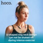 HOCO ES67 Wireless Neckband Earphone 14.2mm Driver BT 5.2 IPX5 Waterproof Up to 20 Hours Playtime Magnetic Semi In-Ear Buds Wireless Bluetooth Earphones - Image 5
