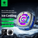 Plextone EX2 Ultra RGB Phone Cooler 12W Strong Power 7 High-Speed Fan RGB Lightning Magnetic Radiator for Gaming and High Performance Cooling - Image 2