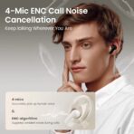 Haylou HQ5 Wireless Earbuds 4 Mic BT 6.0 Latest Chip ENC 28dB Adaptive ANC 10mm Dynamic Driver Ultra Low Latency Gaming Mode  Up to 22 Hours Playback Lightweight and Comfortable Wireless Bluetooth Earphones - Image 5