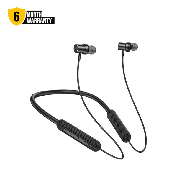 HOCO ES70 Wireless Neckband Earphone BT 5.3 Carbon Fiber Texture Design Large 500mAh Battery Up to 80 Hours Playtime Button Control Neckband Bluetooth Earphones