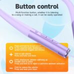 Hoco ES71 Wireless Neckband Earphone 10mm Driver Built In Mic BT 5.3 Magnetic Buds 300mAh Battery Up to 70 Hours Playtime Button Control Bluetooth Neckband Earphones - Image 6