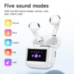 HOCO EW73 TWS Wireless Earbuds LCD Touch Screen Display BT Version 5.4 13mm Driver Five Music Modes Auto Fast Pairing Touch Control Type-C Charging Wireless Bluetooth Earphones - Image 6