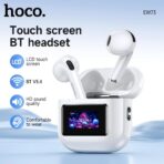 HOCO EW73 TWS Wireless Earbuds LCD Touch Screen Display BT Version 5.4 13mm Driver Five Music Modes Auto Fast Pairing Touch Control Type-C Charging Wireless Bluetooth Earphones - Image 9